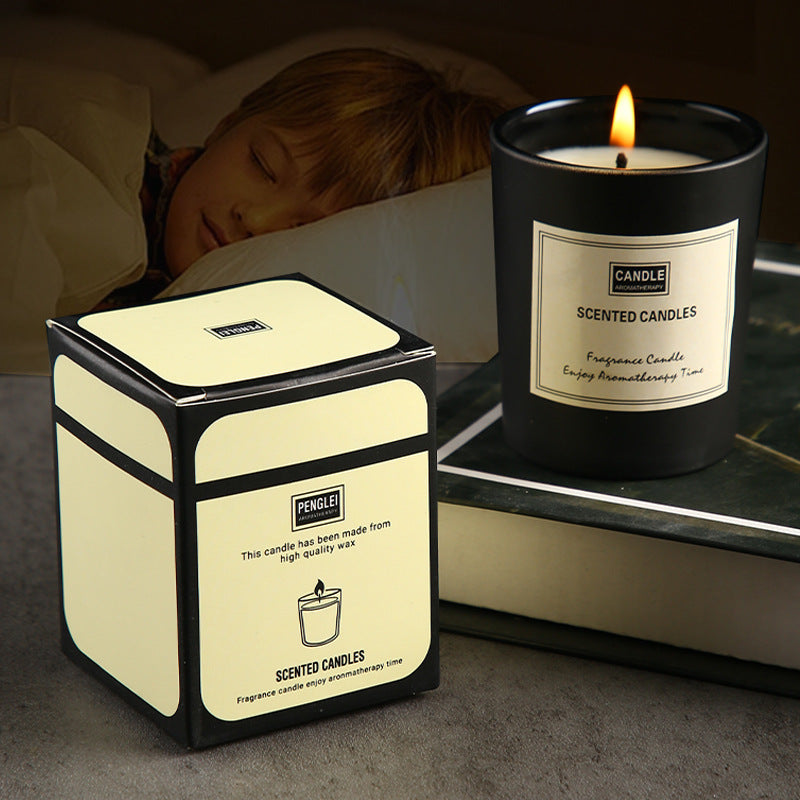 Scented candles in gift packaging