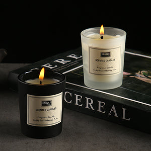 Scented candles in gift packaging