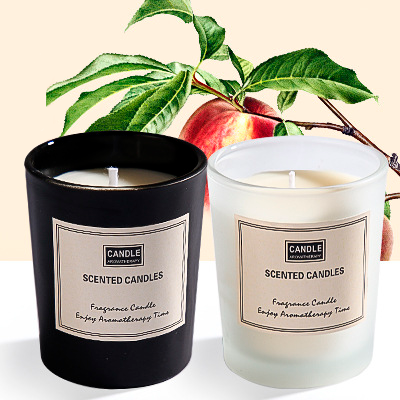 Scented candles in gift packaging