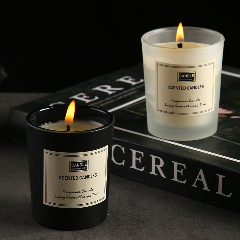 Scented candles in gift packaging