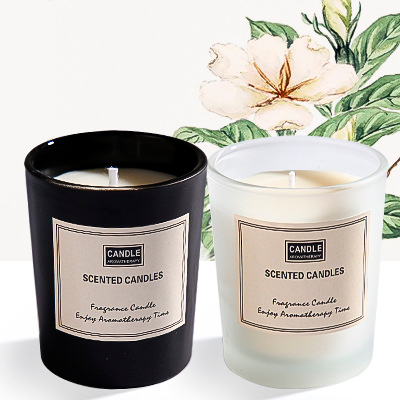 Scented candles in gift packaging