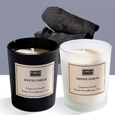 Scented candles in gift packaging