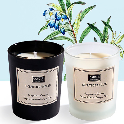 Scented candles in gift packaging