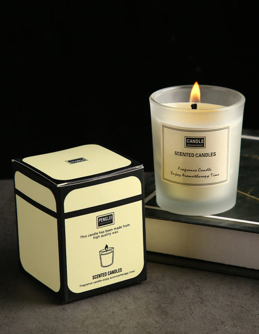 Scented candles in gift packaging