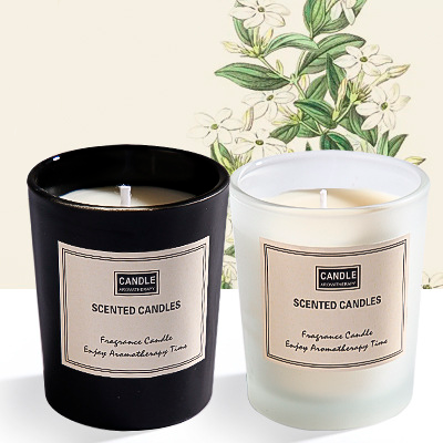 Scented candles in gift packaging