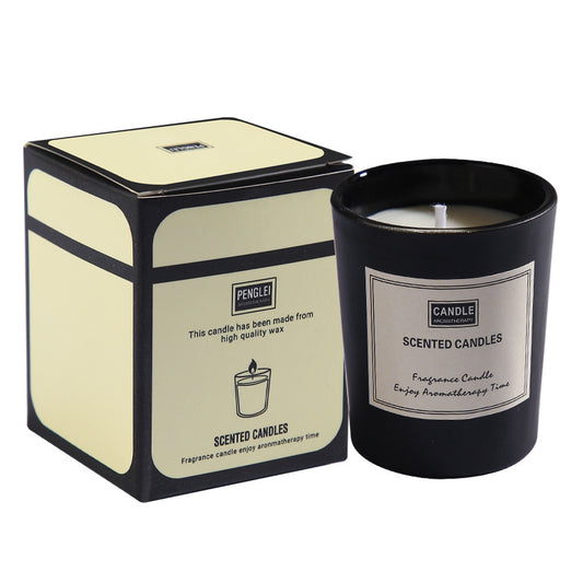 Scented candles in gift packaging